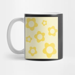 pattern flower aesthetic yellow Mug